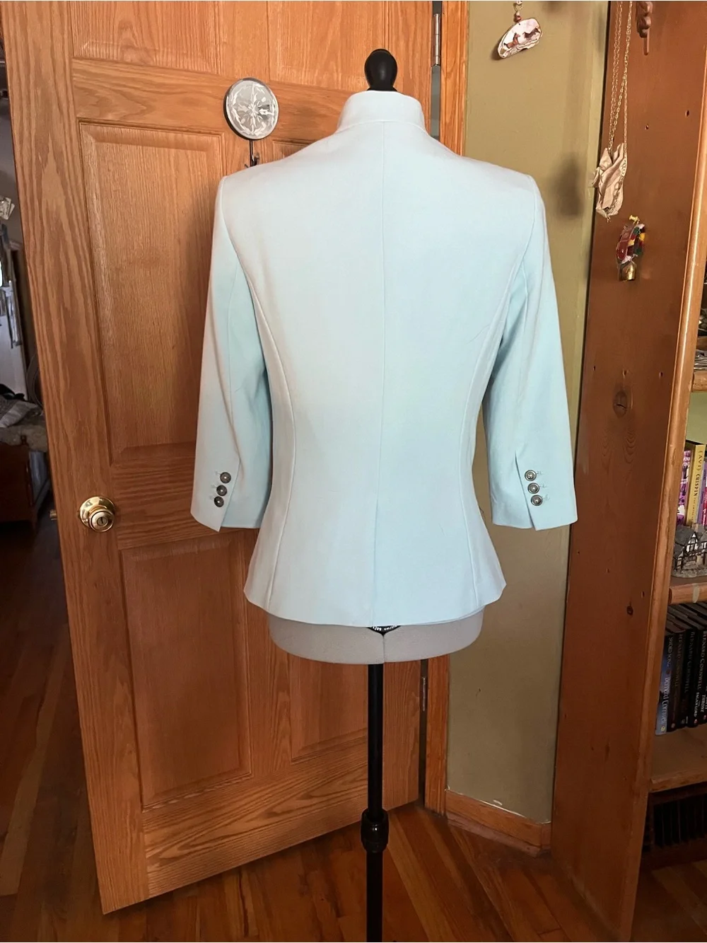 White House Black Market Pale Blue pantsuit